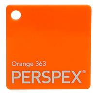 perspex cast acrylic sheet 600 x 400 x 3mm solid orange