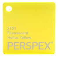 Perspex Cast Acrylic Sheet 600 x 400 x 5mm Fluorescent Helios Yellow