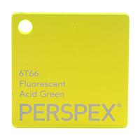 Perspex Cast Acrylic Sheet 1000 x 500 x 3mm Fluorescent Acid Green