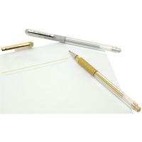 Pentel XK118M/2-XZ Hybrid Gel Gold/silver Pens - Pack 2
