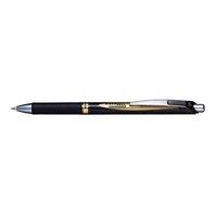Pentel EnerGel XM Permanent Retractable Rollerball Pen 0.5mm Tip Width 0.25mm Line Width (Black) Ref BLP75-AX Pack of 12 Pens