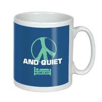 peace and quiet plain lazy mug