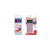 permanent marker 4 pieces 1 x each black red blue green edding