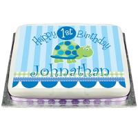 Personalised Ready Made 1st Turtle Cake