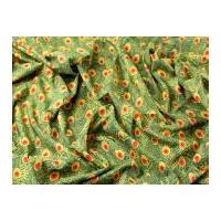 Peacock Feathers Print Cotton Lawn Dress Fabric Tropical
