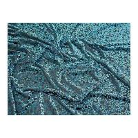 Persia Floral Burn-Out Design Stretch Velvet Dress Fabric Teal