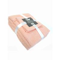 peach 6 piece cotton bath towel bale set