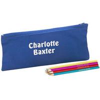 Personalised Pencils and Pencil Case, Blue