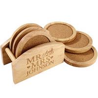 Personalised Wood and Cork Coasters (6), Hevea Cork/Wood