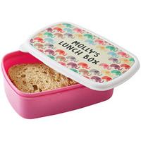 personalised childrens lunch boxes pink plastic