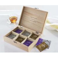 Personalised Tea Box With Pukka Teas, Wood