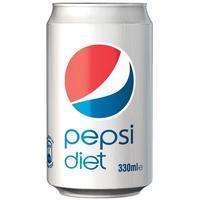 pepsi cola diet pepsi 300ml can 1 x pack of 24 cans