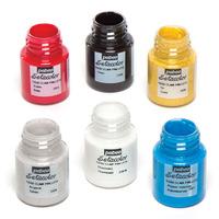 Pebeo Fabric Glitter Paint Pots (Set of 6)