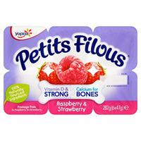 Petits Filous Raspberry & Strawberry Fromage Frais 6 Pack