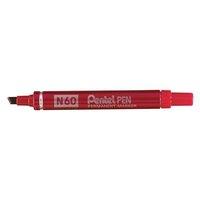 Pentel N60 Chisel Tip Permanent Marker (Red) Pack of 12