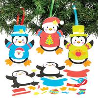 penguin christmas jumper decoration kits pack of 6