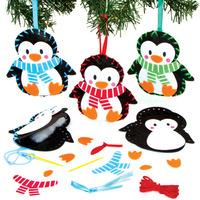 Penguin Sewing Decoration Kits (Pack of 3)