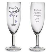 Personalised Hen Do Toast Flute