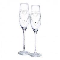 Personalised Heart Flutes with Swarovski Elements