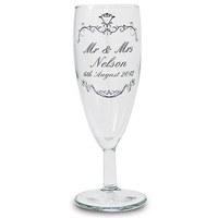 personalised ornate swirl toast flute