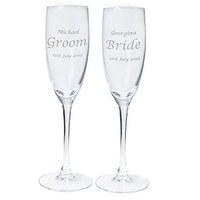 Personalised Crystal Wedding Flutes