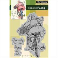 Penny Black Cling Rubber Stamp 4X6-Enjoy The Ride 262128