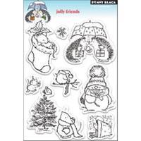 Penny Black Clear Stamp 5X7.5 Sheet-Jolly Friends 233383