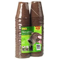 Peat Free Fibre Pots - 8cm - 48 Pack