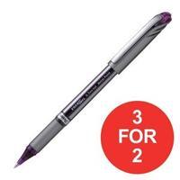 pentel energel plus medium rollerball pen 07mm tip 035mm line violet