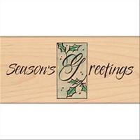 penny black mounted rubber stamp holly greetings 272733