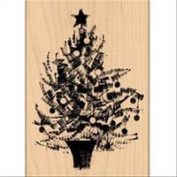 penny black mounted rubber stamp 35x5 festive tree 272777