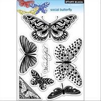 Penny Black Clear Stamps 5X7.5 Sheet-Social Butterfly 262944