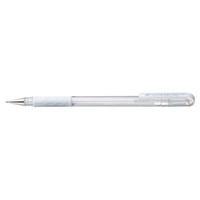 Pentel Hybrid Gel Grip Pen 0.8mm Tip 0.4mm Line White Ref K118L-LW
