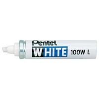 Pentel White Marker Chisel Tip Large Pack of 12 Markers X100WL