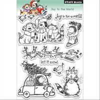Penny Black Cling Rubber Stamp 5X6-Joy To The World 265105