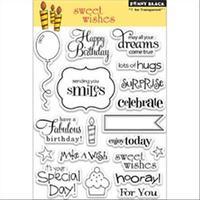 Penny Black Clear Stamps 5X7.5 Sheet-Sweet Wishes 262097