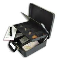 Petty Cash Box with Organiser 8 Part Coin Tray and 3 Part Note Section