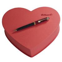 pelikan k320 ruby red mini ball pen in heart box