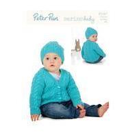 Peter Pan Baby Merino Cardigan and Hat Digital Pattern P1187