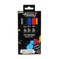 Pebeo 4Artist Basic Colour Markers Set 5 Pack