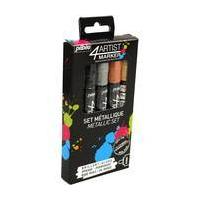 Pebeo 4Artist Metallic Markers Set 5 Pack