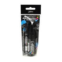 Pebeo 4Artist Black Markers Duo Set 2 Pack