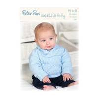 Peter Pan Baby Merino Textured Panel Sweater and Hat Digital Pattern P1160