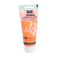 Pebeo Fluorescent Orange Studio Acrylic Paint 100ml