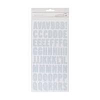 Pebbles Blue Lullaby Alphabet Chipboard Thickers Stickers