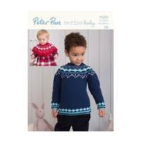 peter pan baby merino fairisle shoulder warmer and sweater digital pat ...