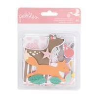 Pebbles Lullaby Girl Printed Cardstock Shapes 40 Pieces