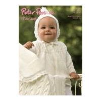 Peter Pan Baby Matinee Coat, Hood & Blanket Moondust Knitting Pattern 1104 DK