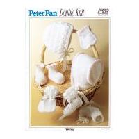 Peter Pan Baby Bonnets, Mittens & Booties Knitting Pattern 669 DK