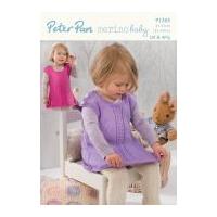 Peter Pan Childrens Pinafore Dress & Leggings Merino Baby Knitting Pattern 1263 4 Ply, DK